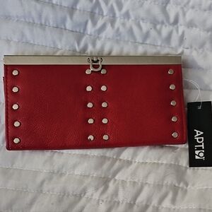 Apt. 9 Bold Red Studded Wallet